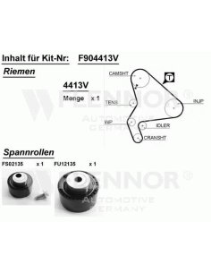 Kit distribution Citroën Xantia Xsara Picasso Peugeot 206 306 406 307 2.0 HDI 2