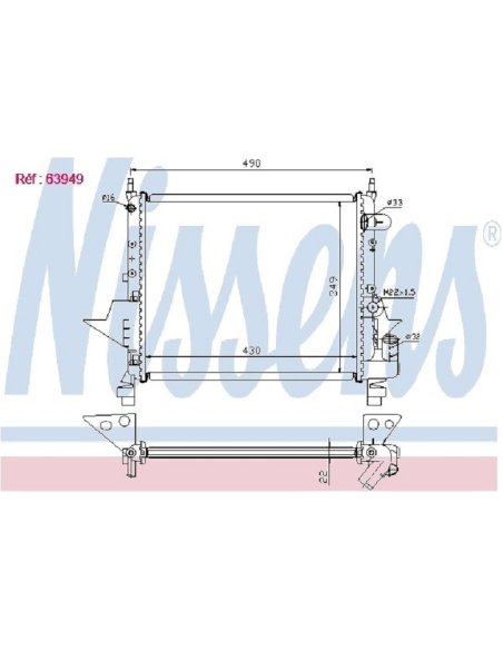 Radiateur Moteur Renault Twingo Sans Climatisation