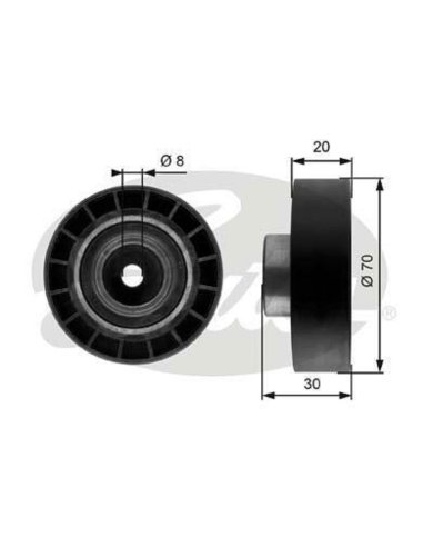 Galet tendeur de courroie MG Rover 200 400 - essence 