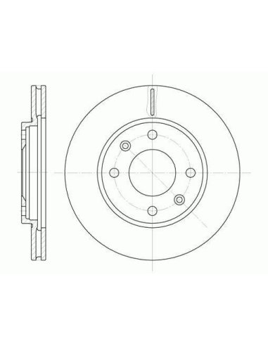 Disque de frein avant Citroen Ax Saxo Zx Peugeot 106 205 206 306 309
