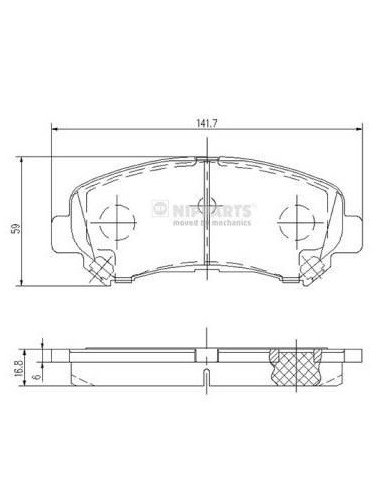 Jeu de 4 plaquettes de frein Nissan Qashqai Xtrail Suzuki Kizashi Sport