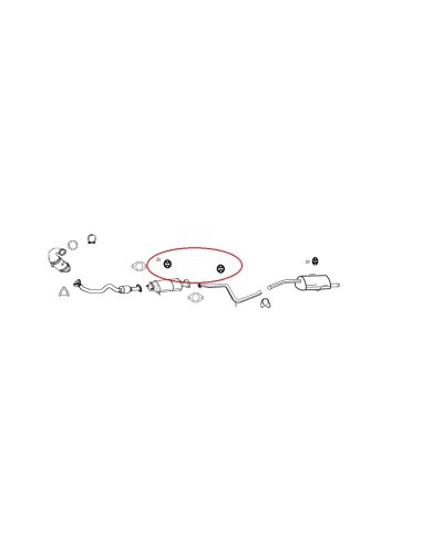 Silent bloc ligne échappement Alfa 156