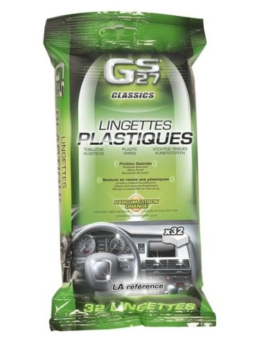 32 Lingettes Plastiques Finitions Satinés Citron/Orange