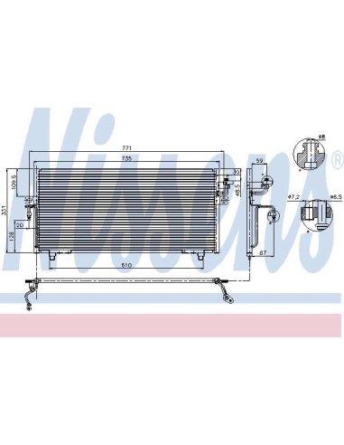 CONDENSEUR, CLIMATISATION NISSAN PRIMERA