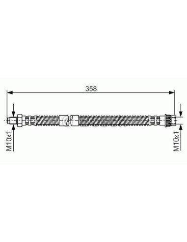 Flexible de frein ar. ext. Opel movano  Renault master II 