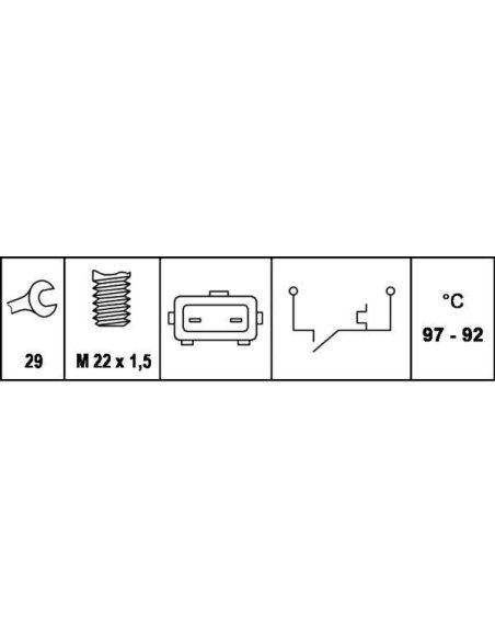 Sonde contacteur de ventilateur radiateur refroidissement