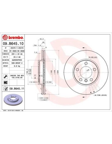 JEU DE 2 DISQUES DE FREIN BREMBO Mini paceman cooper d 