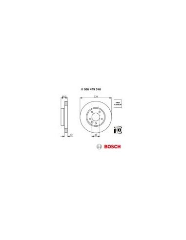 Disque de frein avant gauche porsche Volkswagen diam 330 