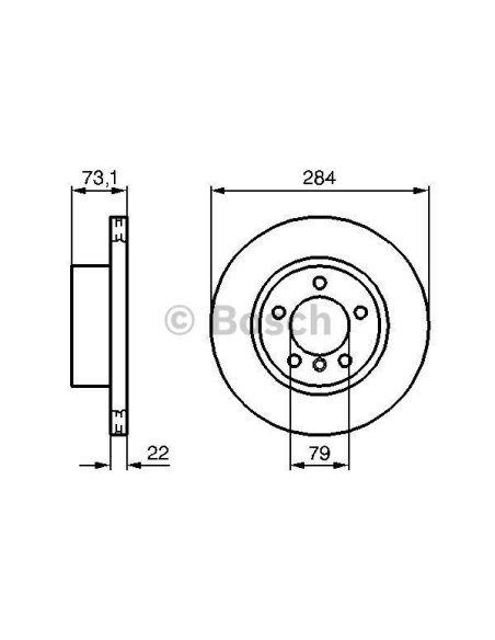 JEU DE 2 DISQUES DE FREIN BOSCH bmw serie 1