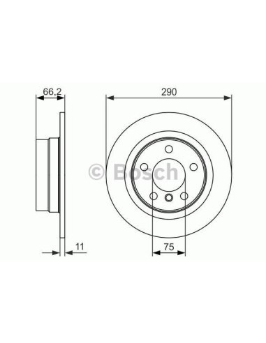 JEU DE 2 DISQUES DE FREIN ARRIERE BOSCH bmw serie 1 