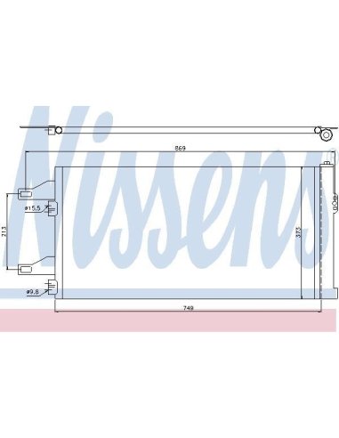 condenseur Citroen jumper 35 2.2 hdi .l1/l2/l3/l4 10-2011 jusqu'au 07-2014