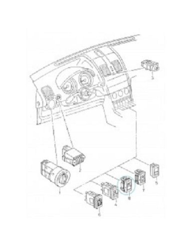 Bouton de leve vitre Vw Polo Break et polo classic ( 4portes )