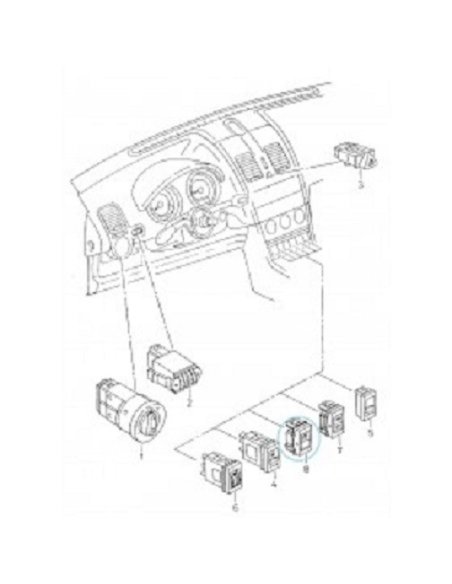 Bouton de leve vitre Vw Polo Break et polo classic ( 4portes )