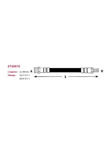 Flexible de frein avant Fiat Punto