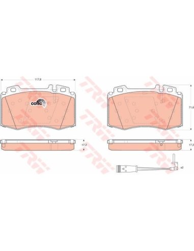 Plaquette de frein avant Mercedes Classe C - CLK - w203 - c203