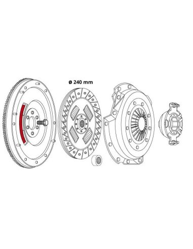 Kit embrayage + volant moteur Bimasse Mazda 6 sport 2.0 citd