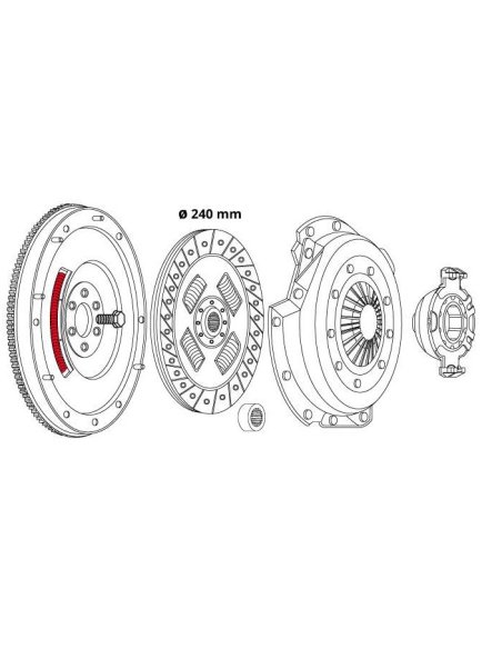 Kit embrayage + volant moteur Bimasse Mazda 6 sport 2.0 citd