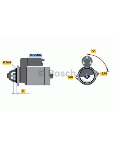 Demarreur 1.10KW / 12V fiat punto alfa lancia opel renault suzuki