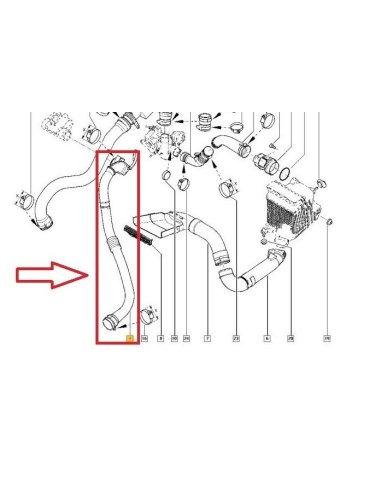 Durite de turbo Renault Megane 2...