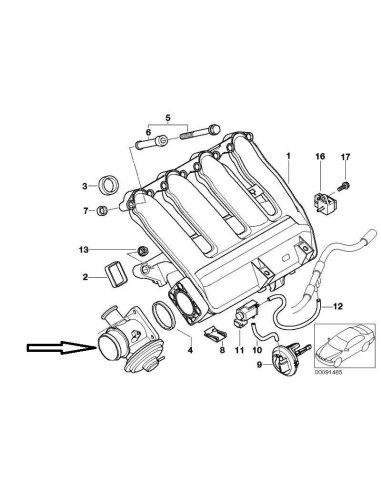 Vanne EGR pneumatique Bmw Serie 1 3 5...