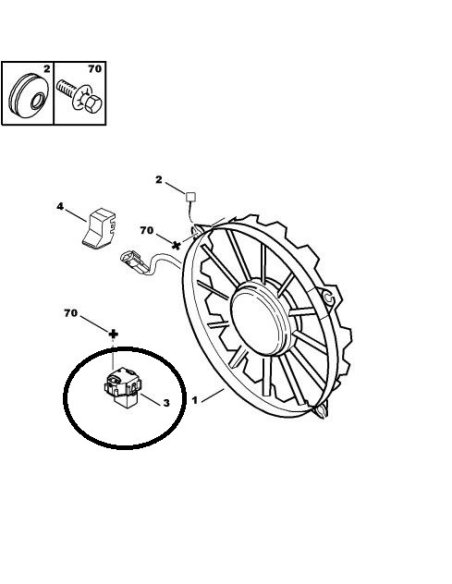 Relais de commande ventilateur moteur Citroen C4 Peugeot 307 Hdi