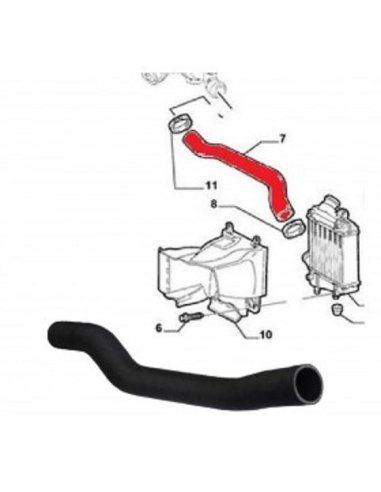 Durite inferieur de turbo - echangeur...