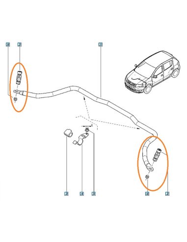 Silent Bloc de barre stabilsatrice avant Dacia Dokker Lodgy