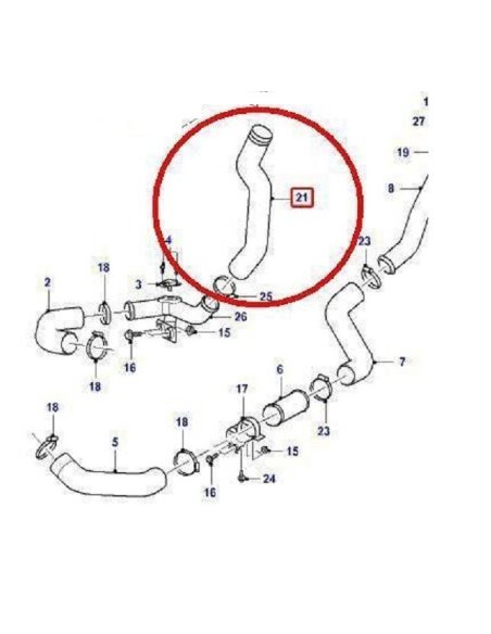 Durite de turbo silicone renforcée Ford Mondéo 2.0 TDCi 2.2 TDCi