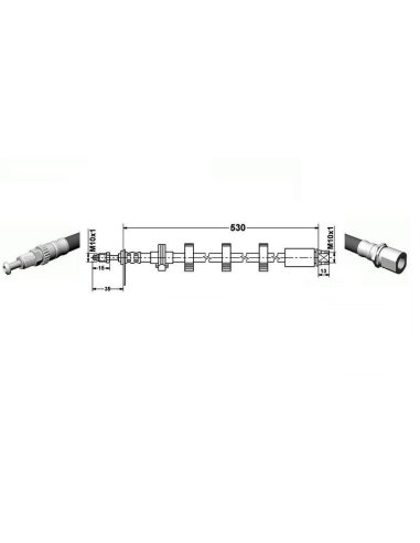 Flexible de frein avant gauche Peugeot 406