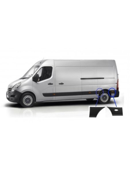 Baguettes de protection arriere gauche Nissan Interstar Opel Movano Renault Master (partie avant + arriere)