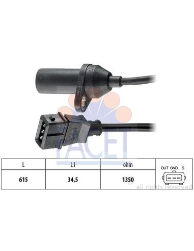 Capteur de régime moteur Fiat Lancia