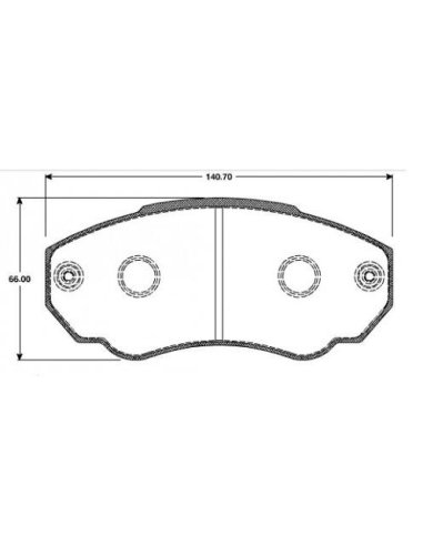 JEU DE PLAQUETTES DE FREIN AVANT CITROEN JUMPER - PEUGEOT BOXER