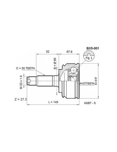 Tête Embout de Cardan transmission avant arrière pour Bmw X5 E53