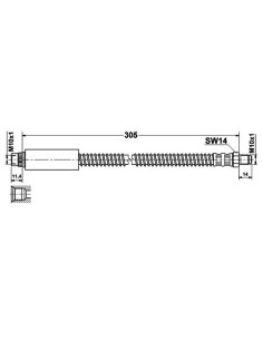 Flexible de frein avant Peugeot 206 