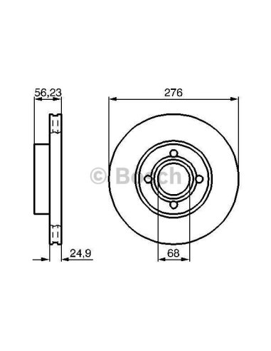 disque de frein avant BOSCH  BD118