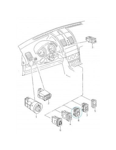 Bouton de leve vitre Vw Polo Break et polo classic ( 4portes )