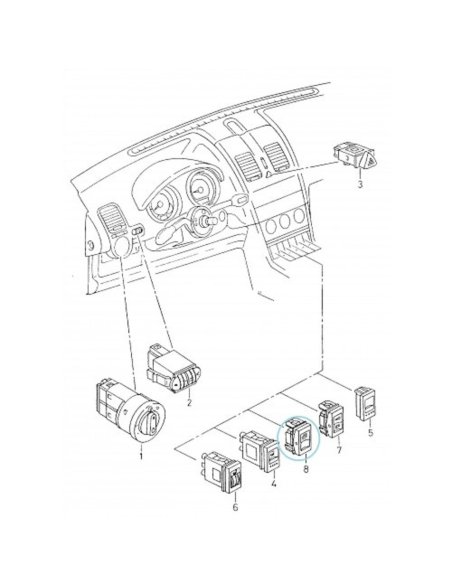 Bouton de leve vitre Vw Polo Break et polo classic ( 4portes )