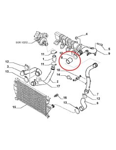 Manchon Durite de turbo Citroen Jumpy Evasion Peugeot 806 Expert Fiat Ulysse et Scudo 2.0 Hdi JTD 2