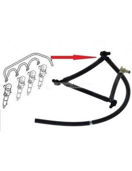 Tuyaux durite de retour gasoil Citroen C3 C4 C5 Picasso Peugeot 206 207 307 407 508 Partner 1.6 Hdi Ford 1.6 Tdci