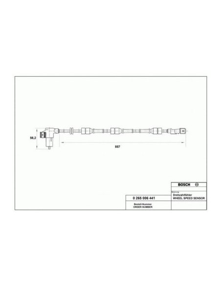 Capteur Abs arriere Citroen Xsara - Peugeot 306 Disques