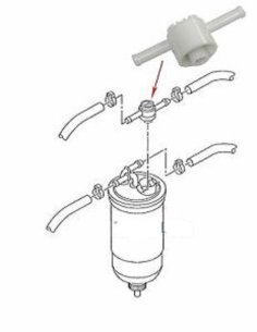 Soupape clapet de retour De Filtre a Gasoil Audi Seat Vw 1.6D 1.9 D TD Tdi 2