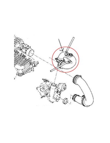 Durite de turbo Renault Clio 2+Kangoo 1.5 Dci